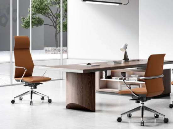 Cadeira de escritório em couro PU com encosto alto Cadeira executiva ergonômica branca para gerente