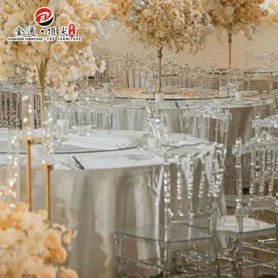 Cadeira Chiavari de resina acrílica plástica Kd Design Crystal Phoenix para casamento